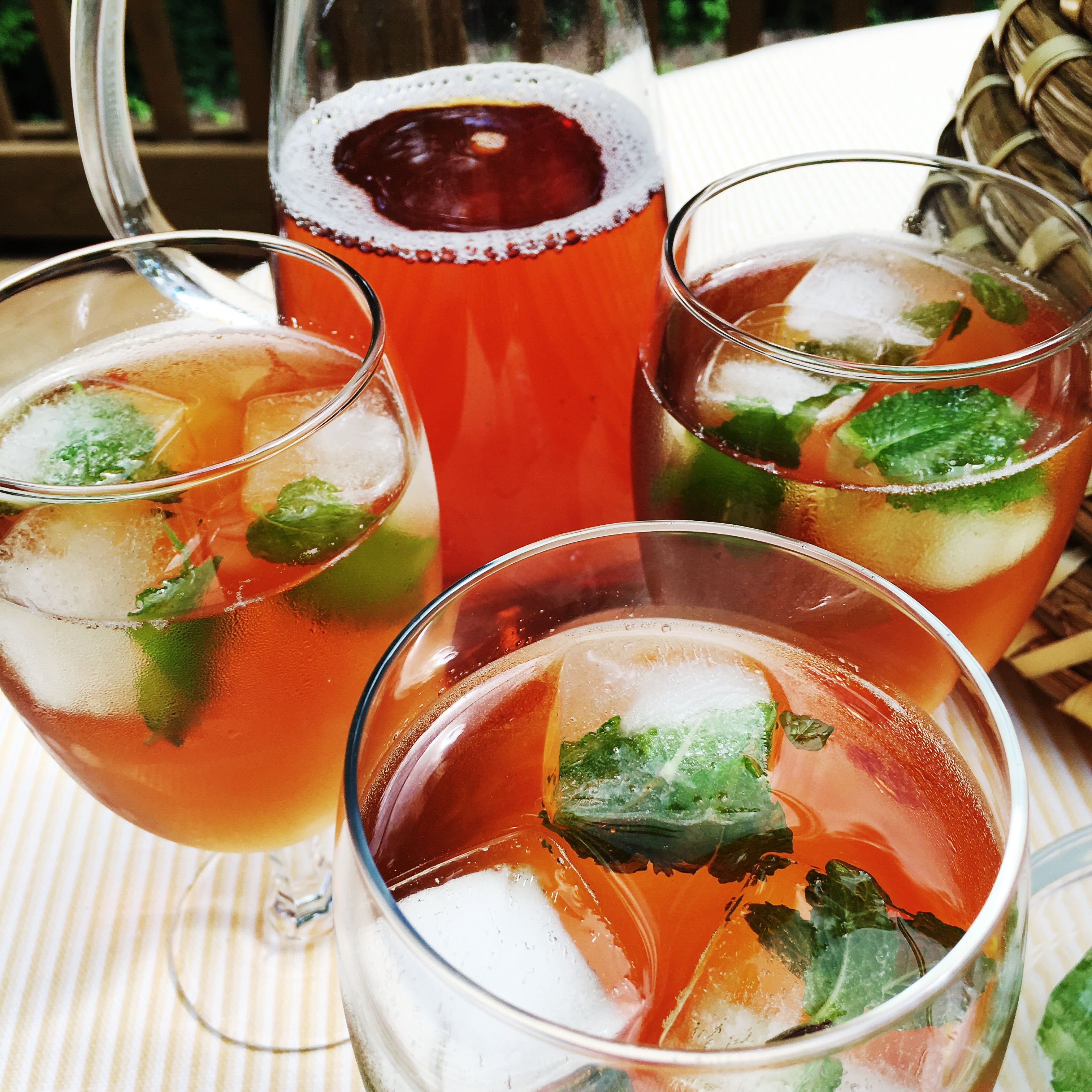 Tea all poured up and ready to go.